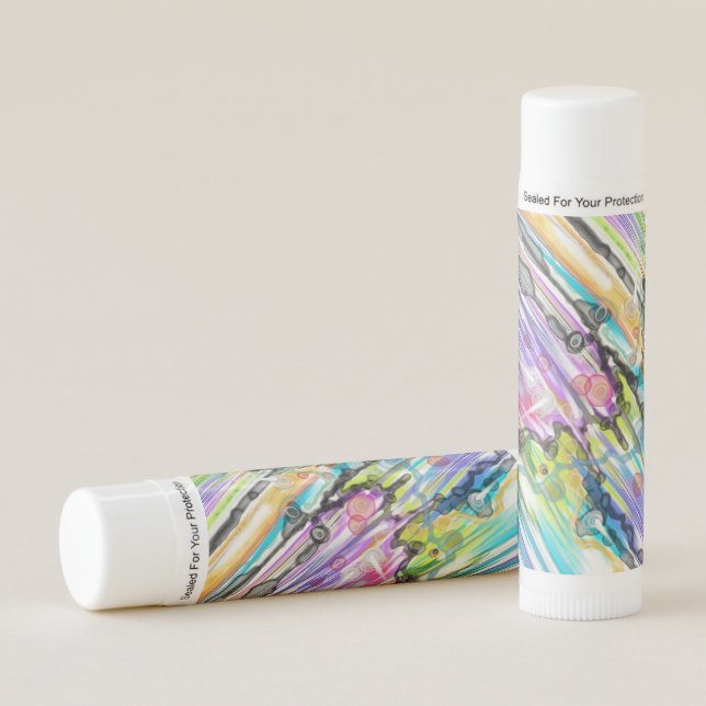 CATEGORY FIVES SWIRLING ABSTRACT Art Lip Balm (Front)