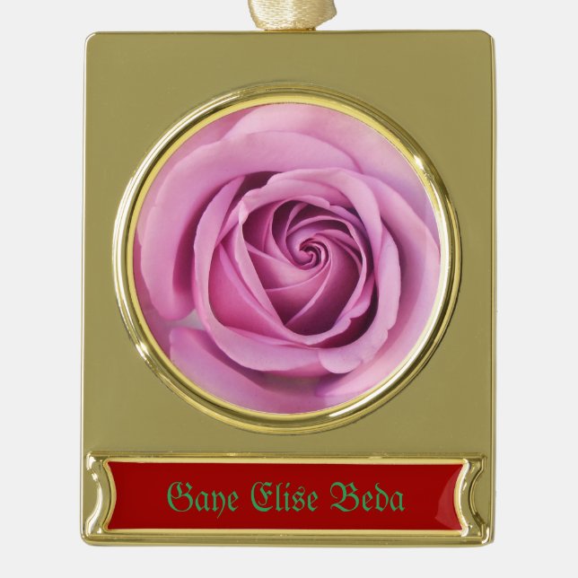 Catejne Gold Plated Banner Ornament (Front)