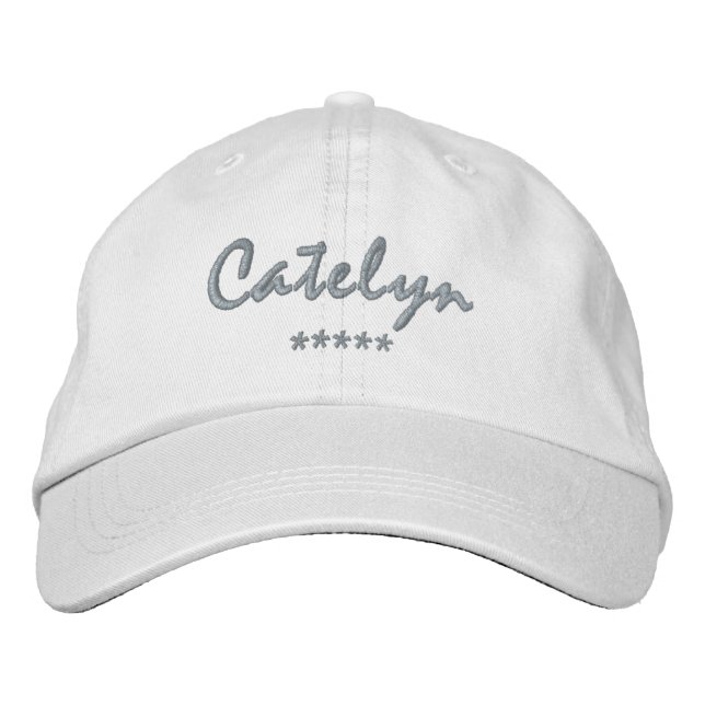 Catelyn Name Embroidered Baseball Cap (Front)