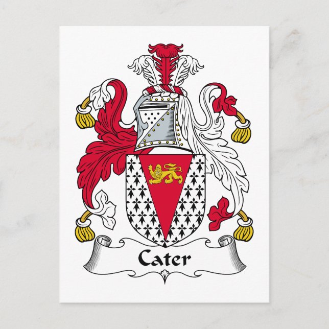 Cater Family Crest Postcard (Front)