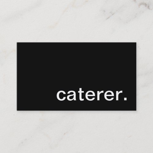 Caterer Business Card