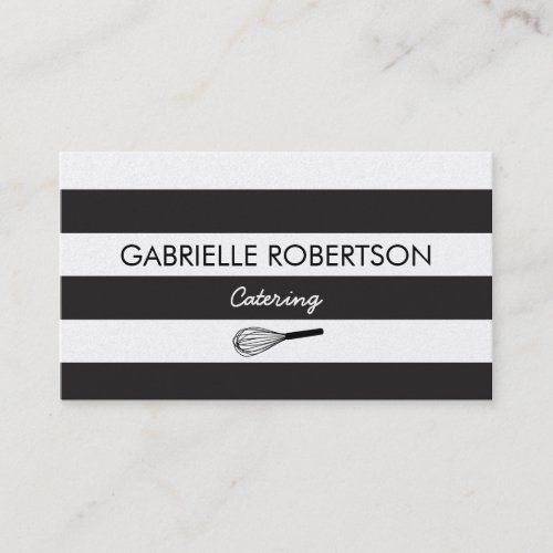 Caterer business card, gold paper