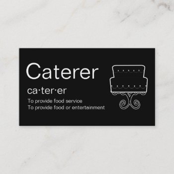 Caterer Business Cards by BusinessTemplate at Zazzle