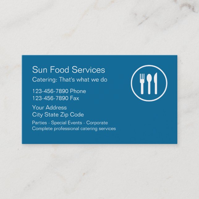 Caterer Business Cards (Front)