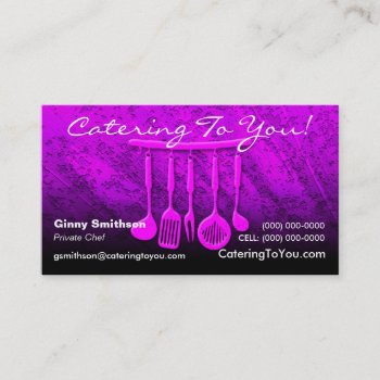 Caterer / Catering Business Card by coolcards_biz at Zazzle