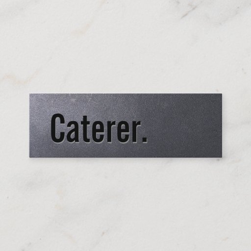 Customizable Coal Black Caterer Mini Business Card