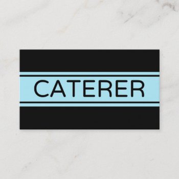 Caterer Stripe Business Card by businessCardsRUs at Zazzle