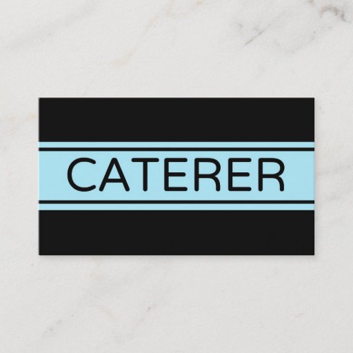 Customizable Caterer Stripe Business Card