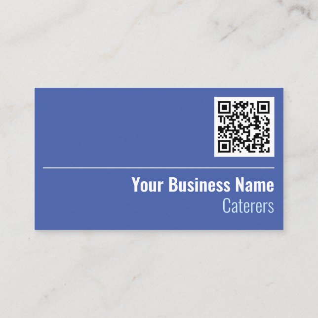 Caterers QR Code Business Card (Back)