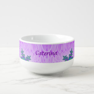 CATERINA ~  3D Wispy Purples ~   Soup Mug