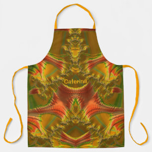 CATERINA ~ CHRISTMAS ~ Red Green Gold ~ Apron