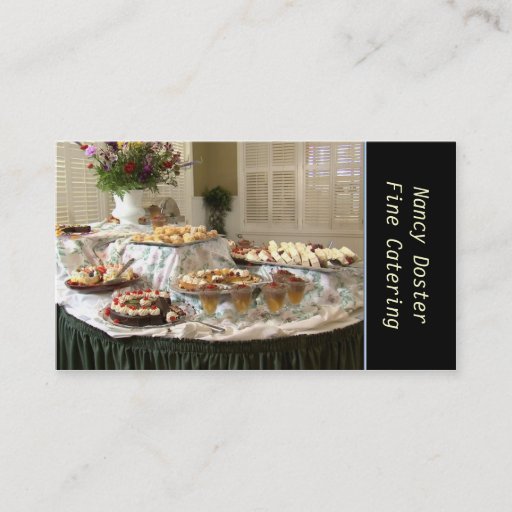 Customizable Catering Bakery Business Card