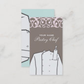 Catering Bakery Chef Coat and Rolling Pin Business Card (Front/Back)