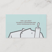 Catering Bakery Chef Coat and Rolling Pin Business Card (Back)