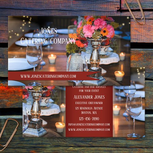 Catering Bartending Event Chef Business Card