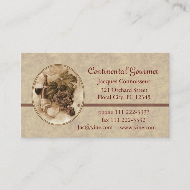 Catering Business Card (Front)