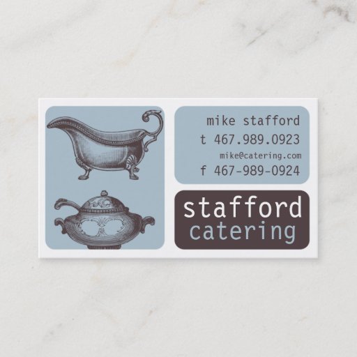 Customizable Catering Business Card