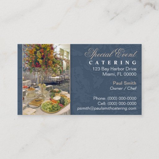 Customizable Catering Business Card