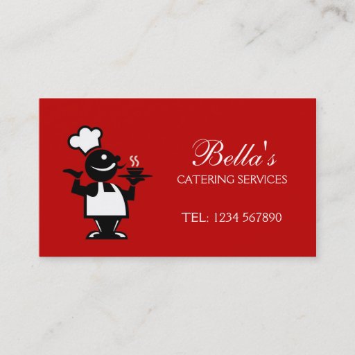 Customizable Catering Business Card