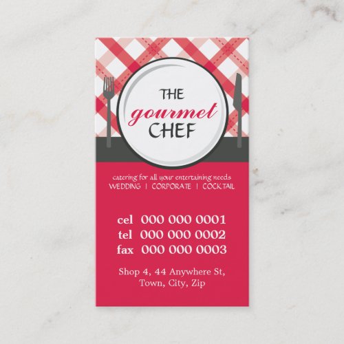 CATERING BUSINESS CARD :: table setting 4P