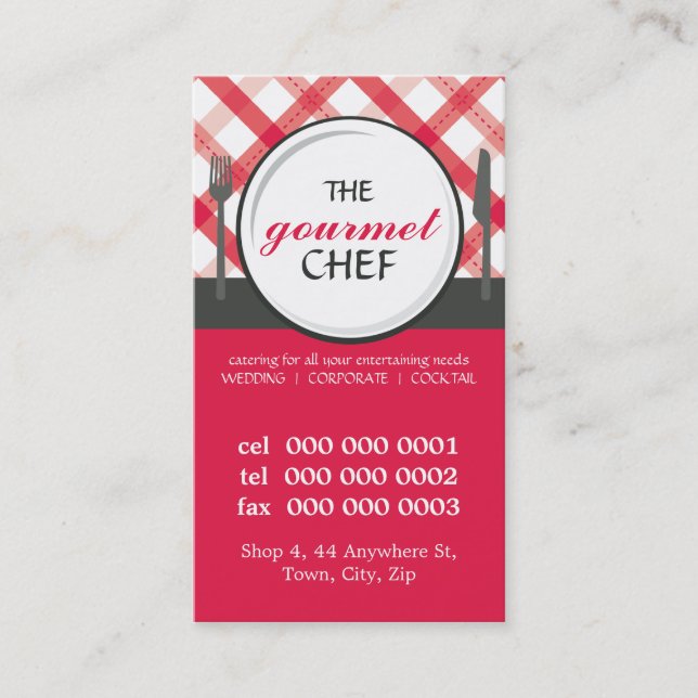 CATERING BUSINESS CARD :: table setting 4P (Front)