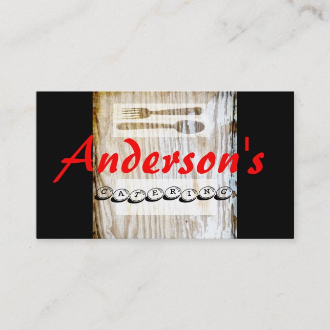 catering business card template customizable (Front)