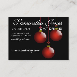 Catering Business Card with Cute Turkey