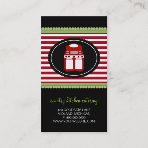 Customizable Catering Business Cards