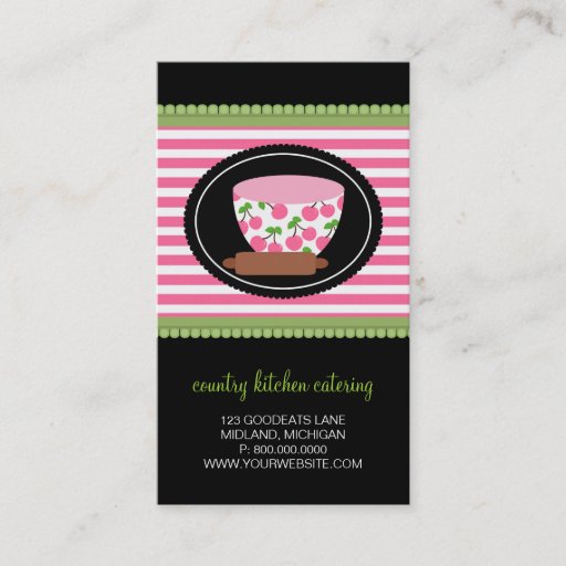 Customizable Catering Business Cards