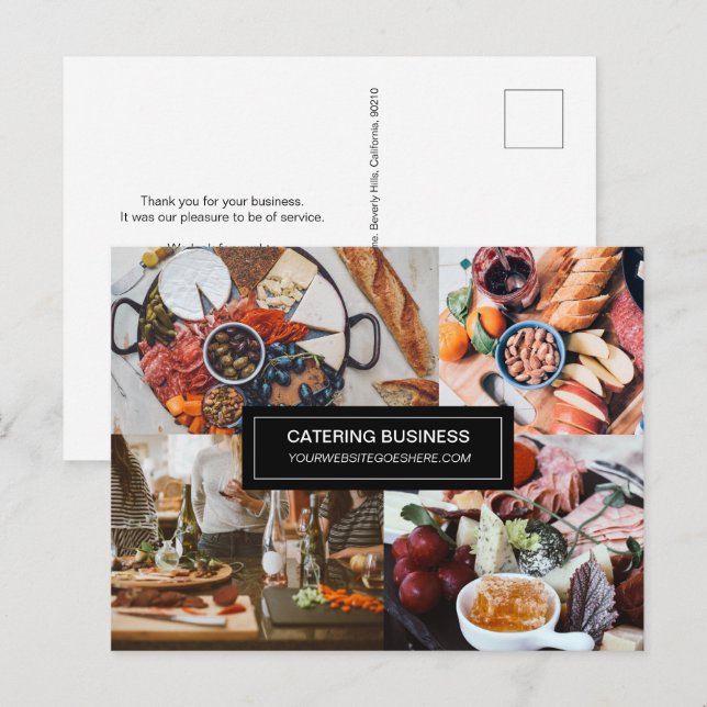 Catering Business Customizable Food Industry Postcard (Front/Back)