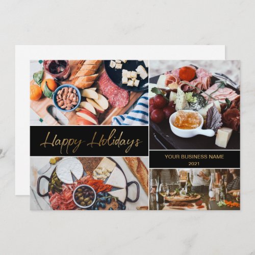 Catering business Photo Collage Happy Holidays Holiday Card