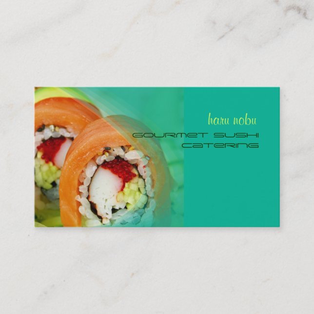 Catering business, photo template business card (Front)