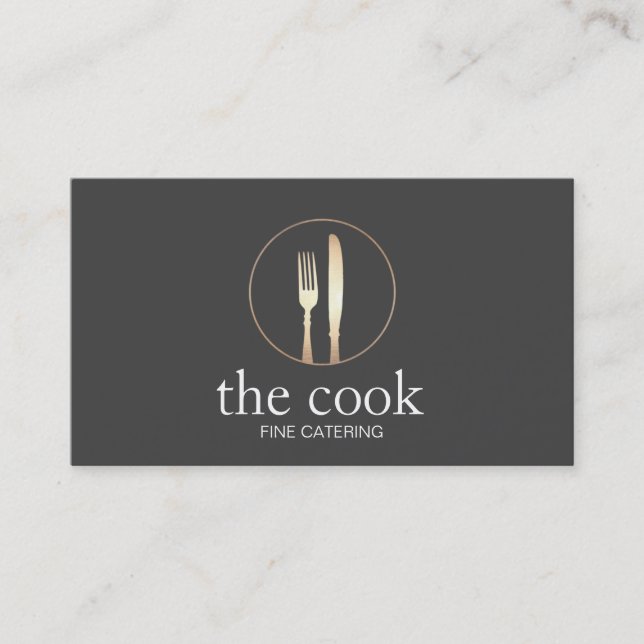 Catering Chef  Business Card (Front)