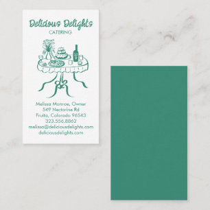 Catering Chef Event Planning Food Prep CUSTOM Business Card