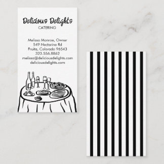Catering Chef Event Planning Food Prep CUSTOM Business Card
