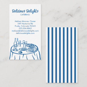 Catering Chef Event Planning Food Prep CUSTOM Business Card
