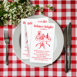 Catering Chef Event Planning Food Prep CUSTOM Business Card