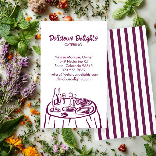 Catering Chef Event Planning Food Prep CUSTOM Business Card