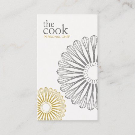 Catering Chef Whisk, Culinary Business Card