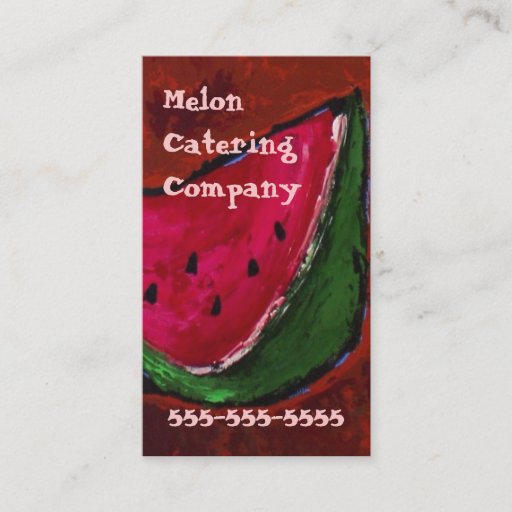 Customizable catering company business card