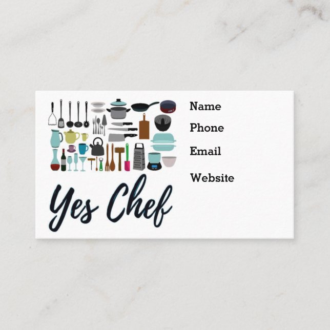 Catering Company Personal Chef Business Card (Front)