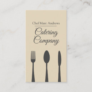 Catering Company Professional Chef Business Card