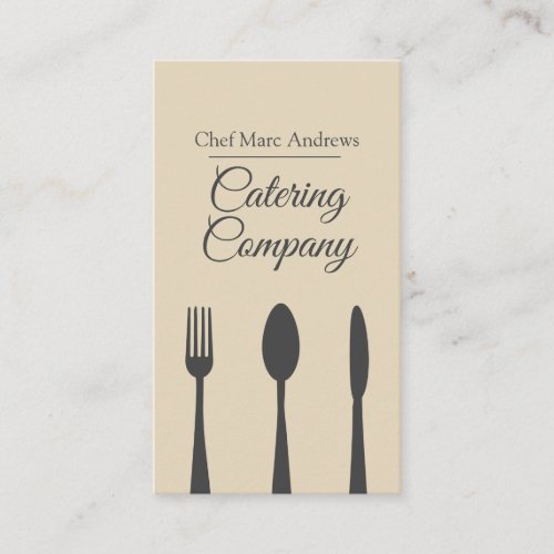 Catering Company Professional Chef Business Card