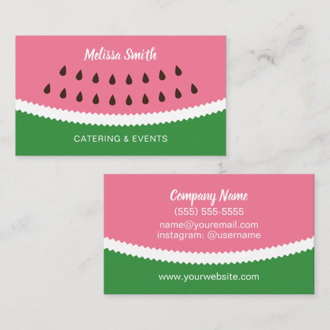 Catering Event Planner Business Card (Front/Back)