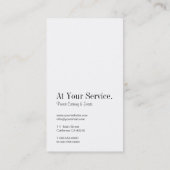 Catering & Events Business Card (Back)