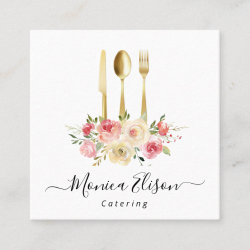 catering floral logo business card