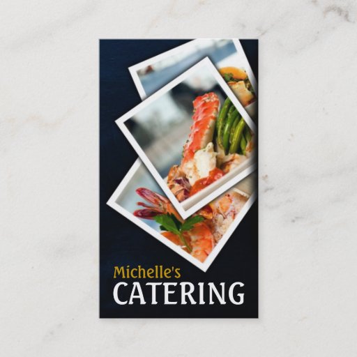 Customizable Catering, Food, Restaurant, Chef, Business Card