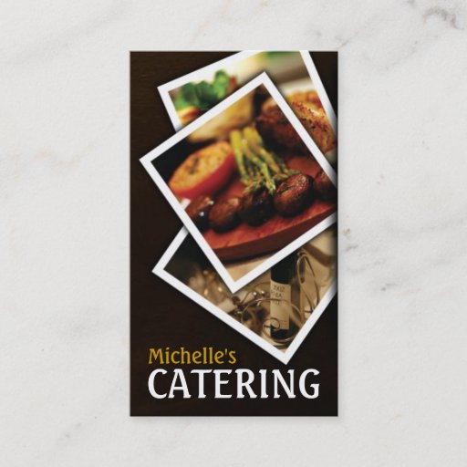 Customizable Catering, Food, Restaurant, Chef, Business Card