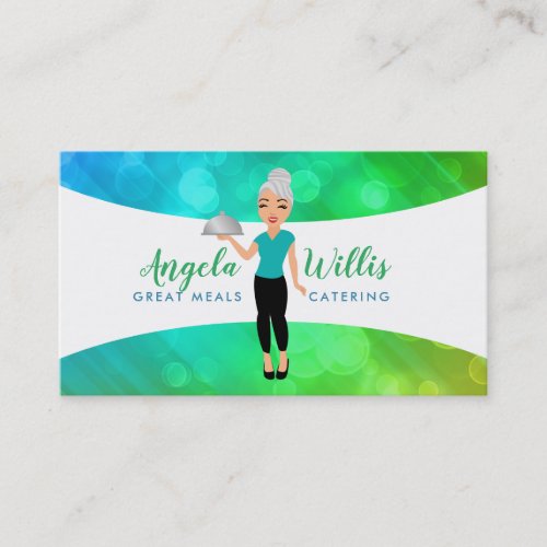 Catering lady logo Business Cards