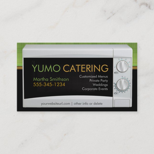 Catering Microwave Hospitality Business Card (Front)